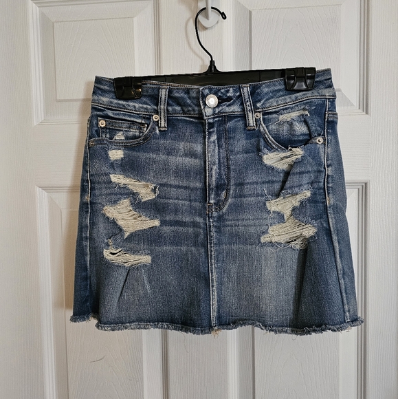 American Eagle Next Level Stretch Jean Mini Skirt - Picture 1 of 4